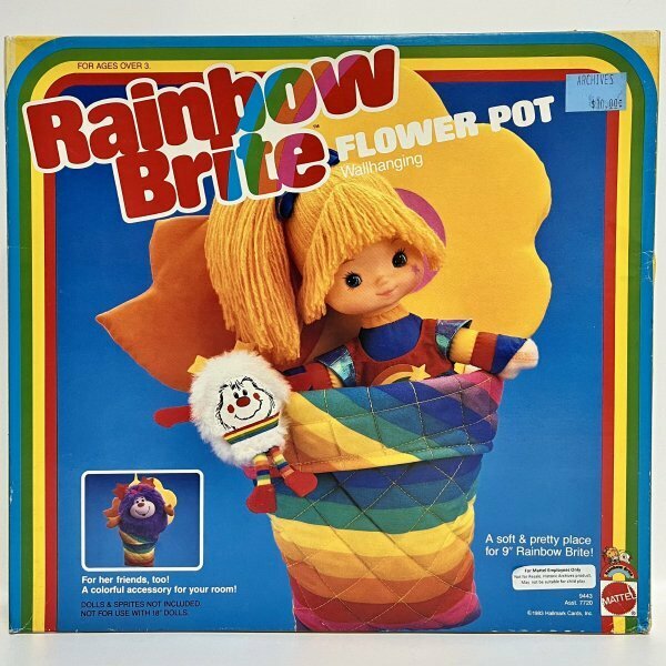 1983 マテル レインボーブライト フラワーポット ぬいぐるみ ホルダー 壁掛け MATTEL Rainbow Brite FLOWER POT