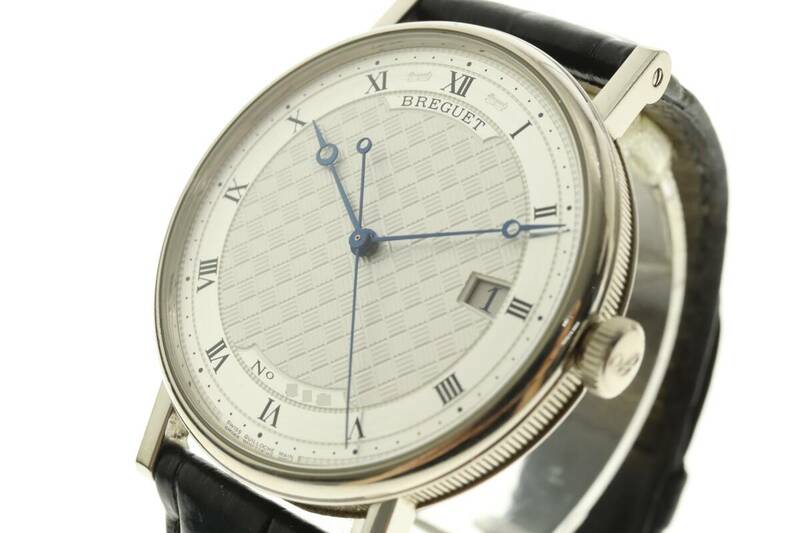 LVSP6-6-29 7T062-29 BREGUET ブレゲ 腕時計 Ref 5177 18K 750 WG デイト 自動巻き 約70g メンズ ホワイトゴールド 動作品 中古