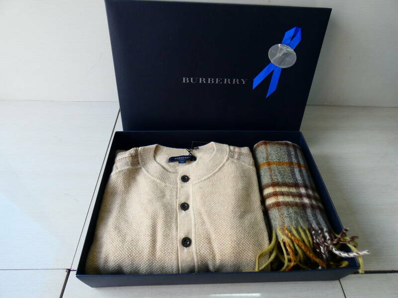 ★BURBERRY LONDON　バーバリーロンドン　メンズ　セーター　マフラー　　/　未使用品　H04014