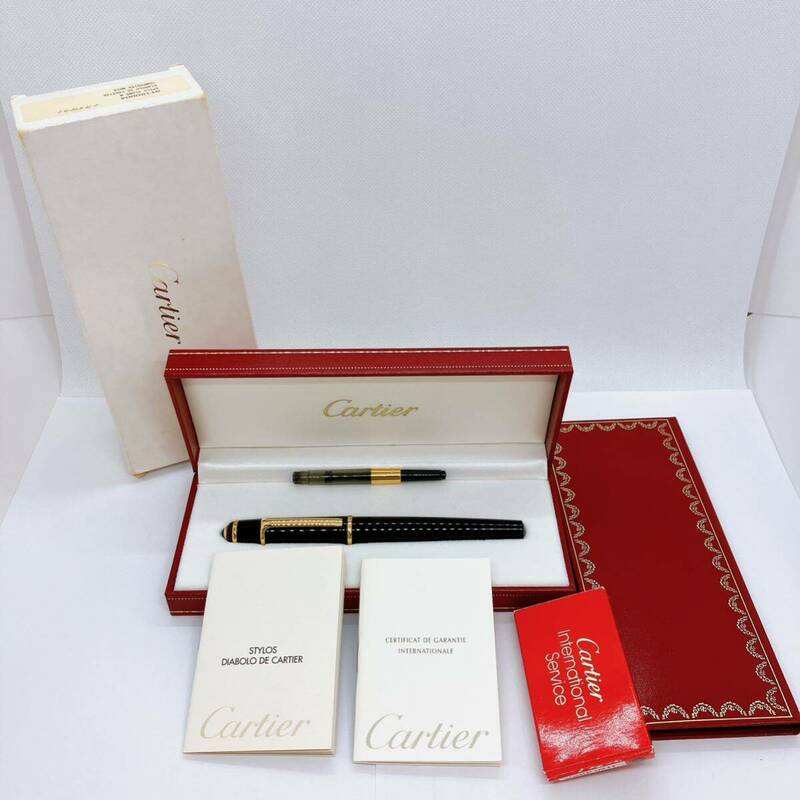 【美品箱入】万年筆 Cartier ディアボロ ドゥ カルティエ ST180004 ペン先18K-750 管4258