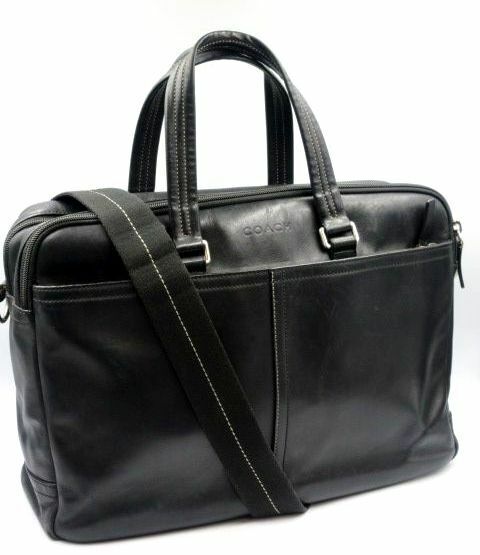 ■COACH コーチ レキシントン コミューター ビジネスバッグ ブリーフケース ショルダーバッグ 書類カバン 2WAY 黒 ブラック F70707 メンズ