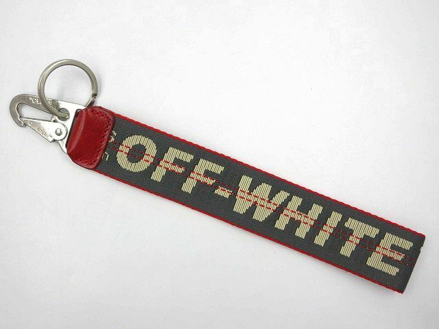 ◎OFF-WHITE Industrial オフホワイト インダストリアル キーホルダー キーチェーン アントラシート/レッド 中古 個人保管品 