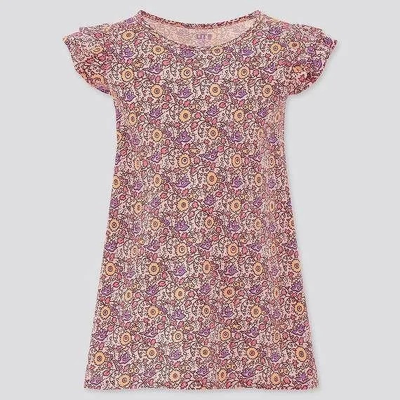 【新品・130・ピンク】ユニクロ×アナスイ　ANA SUI　アナ スイ UT Tシャツ 半袖 アナスイとユニクロが贈るソフトボヘミアンコレクション