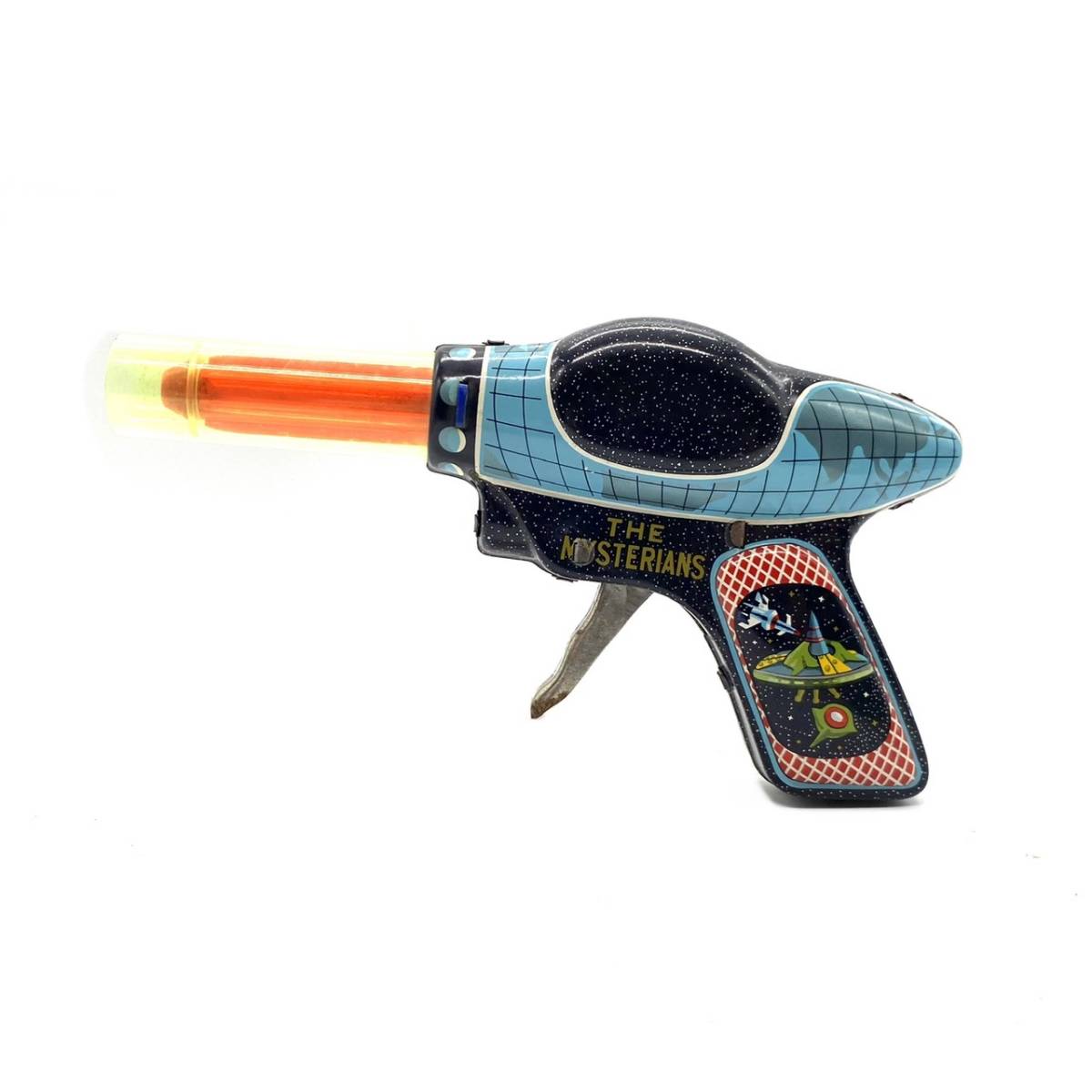 ■【超貴重】 米澤玩具 ヨネザワ 初期 地球防衛軍 THE MYSTERIANS ミステリアン ブリキ 銃 昭和 レトロ 当時物 1957年 輸出用玩具 現状品