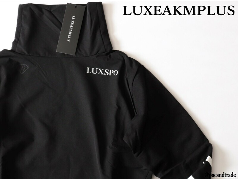 LEON掲載品★LUXEAKMPLUS リュクスエイケイエムプラス★防風タートルネックシャツ★L【lao-22006】ブラック黒 LUXE AKM PLUS 防寒防風