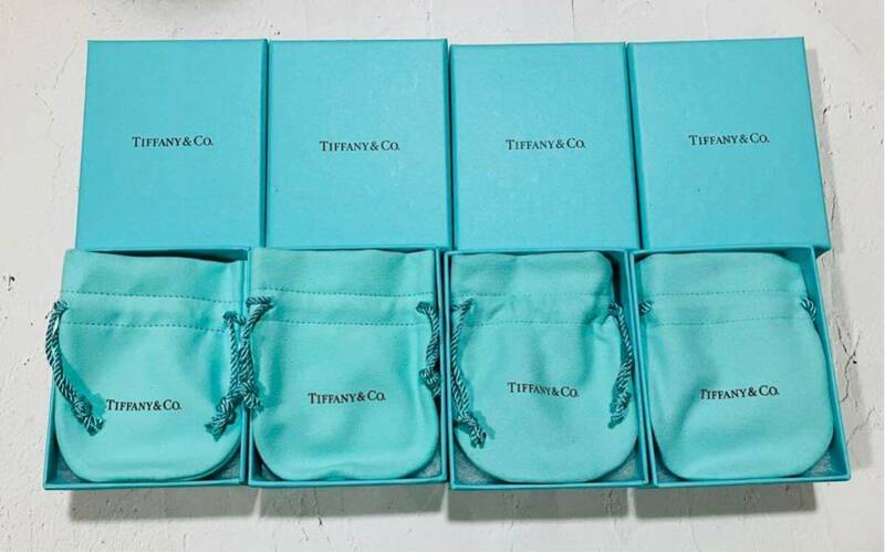 新品現行品Tiffanyティファニー 空箱 巾着 4セット 箱 保存袋 