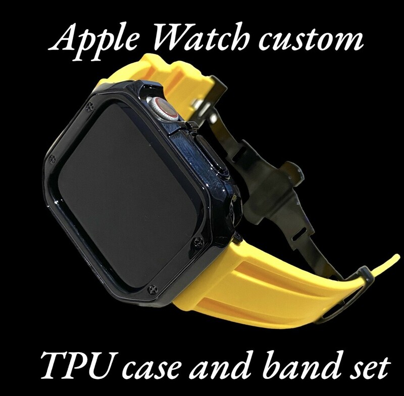 アップル用バンド ラバーベルト Apple Watch カバー　ケース メンズ　レディース38 40 41 42 44 45 49am