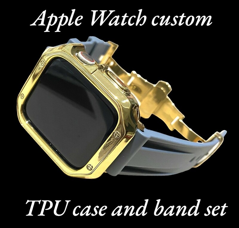 アップル用バンド ラバーベルト Apple Watch カバー　ケース メンズ　レディース38 40 41 42 44 45 49 i