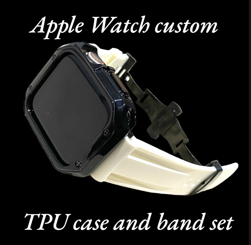 アップル用バンド ラバーベルト Apple Watch カバー　ケース メンズ　レディース38 40 41 42 44 45 49 ag