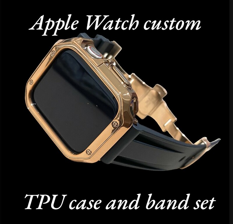 アップル用バンド ラバーベルト Apple Watch カバー　ケース メンズ　レディース38 40 41 42 44 45 49u