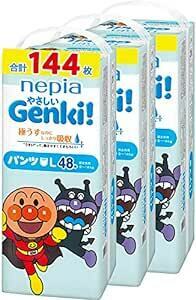 ネピアGENKI! 【パンツ Lサイズ】 アンパンマン おむつ ネピア やさしいGENKI! パンツ (9~14kg)144枚(4