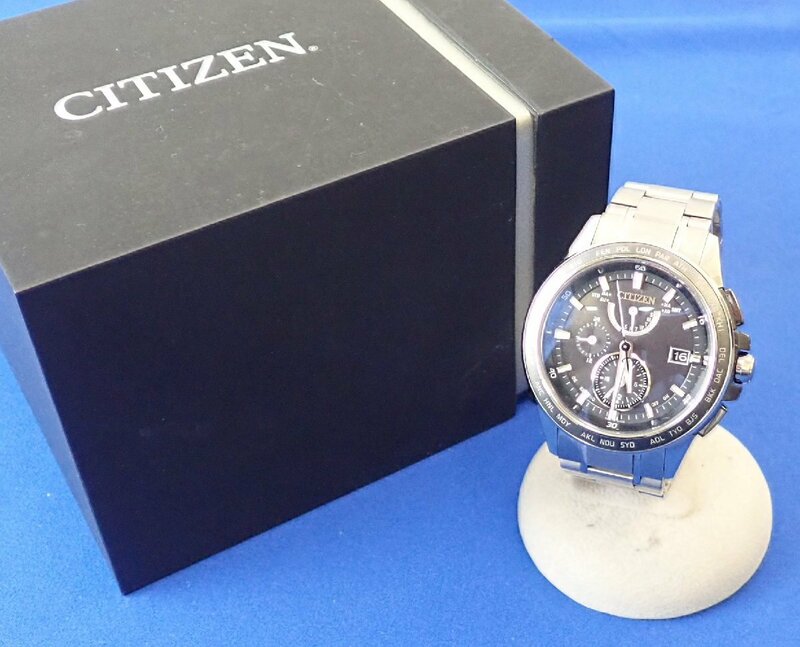 ◎CITIZEN　シチズン　ATTESA　アテッサ　腕時計　H820-T020135　ECO-DRIVE　電波時計　ダブルダイレクトフライト　メンズ　稼働品