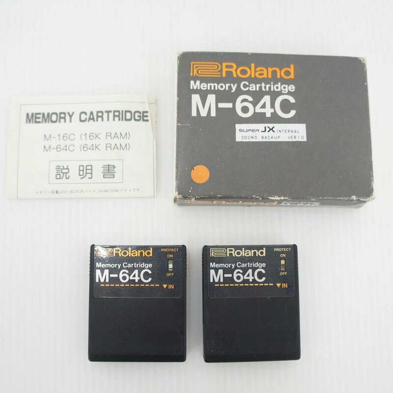 1円【一般中古】Roland ローランド/Roland メモリ カートリッジ ロム2個セット M-64C/M-64C/75