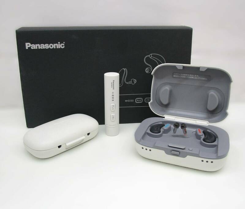 【中古品】補聴器　パナソニック/Panasonic　WH-R45-HZW　耳かけ補聴器　説明書付き　