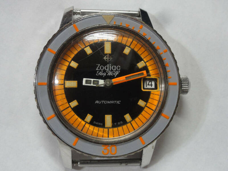 Zodiac SeaWolf 1960's ref 1781W Orange Blaze ゾディアック 60年代 初代 シーウルフ オレンジ 本物 外観美品
