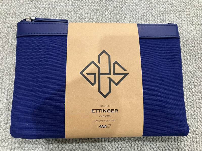 新品 ☆ANA ビジネスクラス アメニティー ポーチ トラベル ETTINGER エッティンガー 化粧品 旅行 国際線 未使用