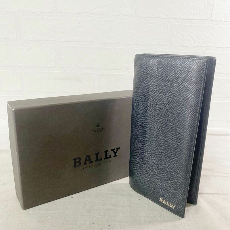 3903☆ BALLY バリー 小物 長財布 小銭入れあり レザーウォレット メンズ ブラック