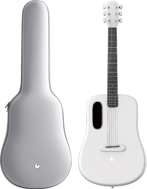 送料無料 LAVA ME3 スマートギター 38インチ ホワイト カーボンファイバー ティーン アコースティックエレクトリックギター HILAVA OS 新品