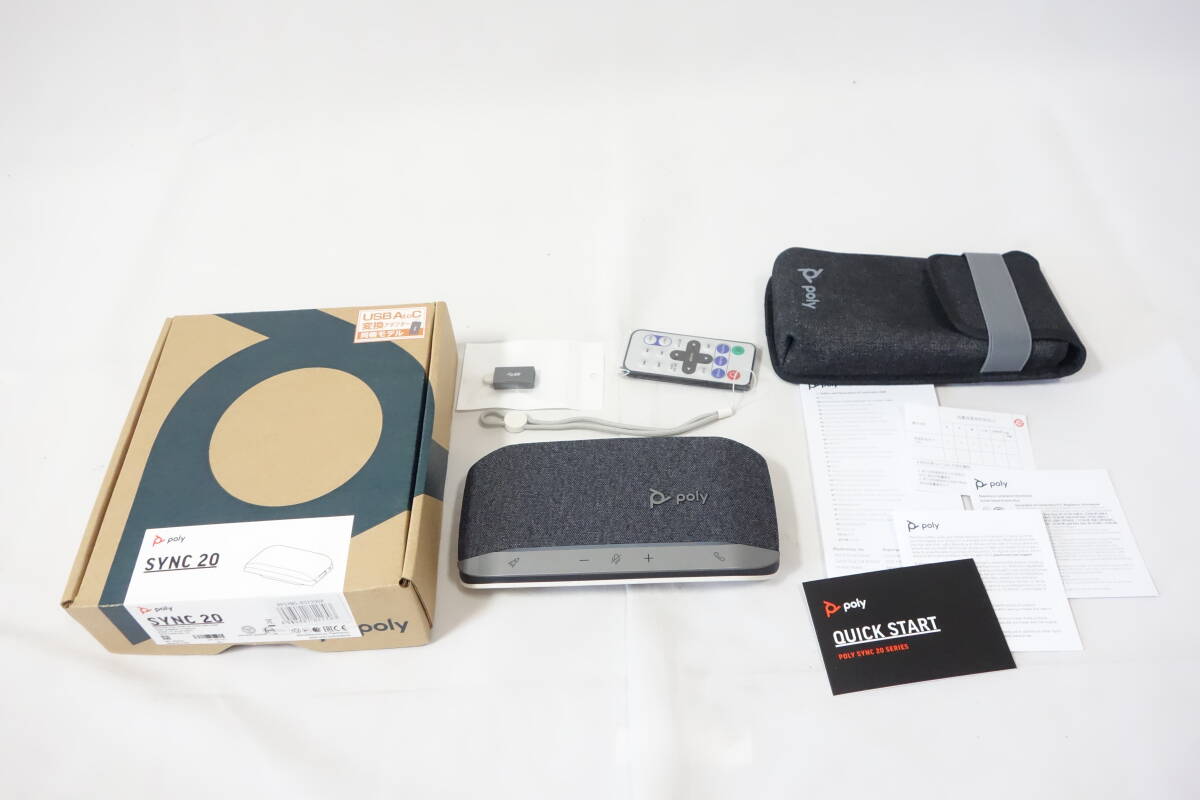 【美品】 POLYCOM Sync 20 スピーカーフォン 小型マイクスピーカー PPSYNC-RSY20UA