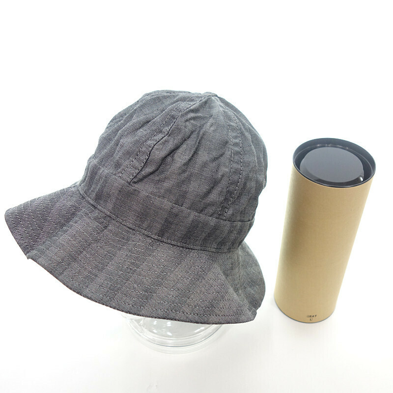 【特別価格】COMESANDGOES × CASH CA HERRINBONE HAT バケット ハット グレー ユニセックスL