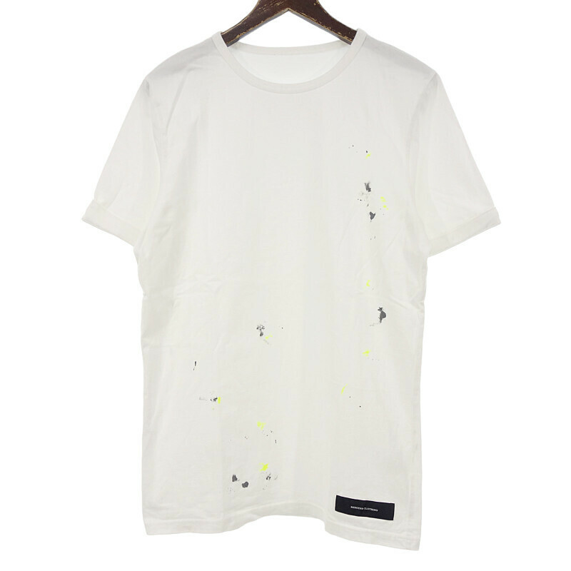 【特別価格】RESOUND CLOTHING PEINT ROLL UP TEE ペイント 半袖 Tシャツ ホワイト メンズ1