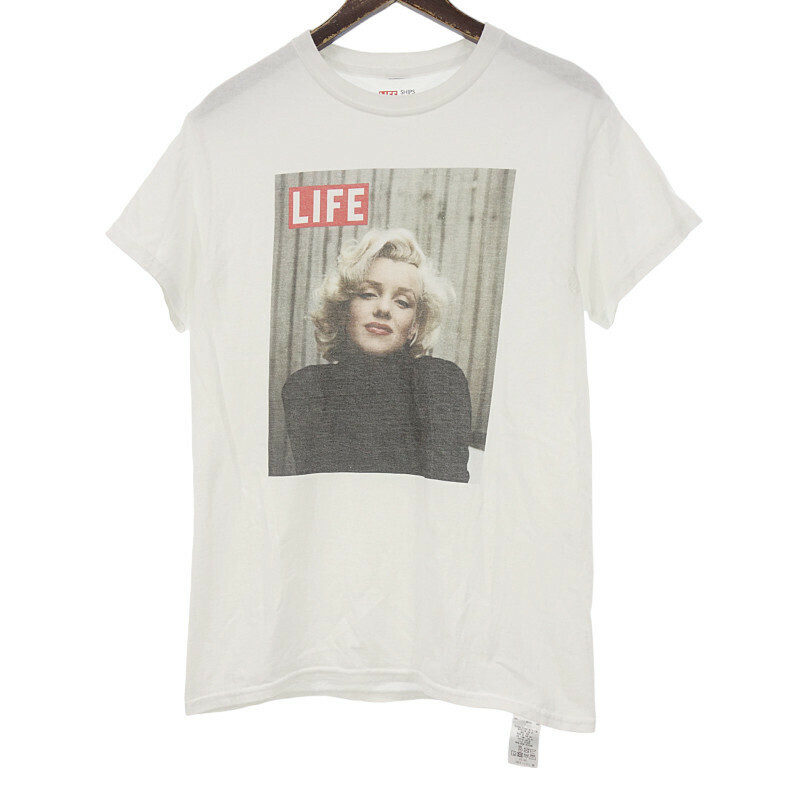 【特別価格】SHIPS LIFE MAGAZINE フォトプリント Tシャツ ホワイト メンズS