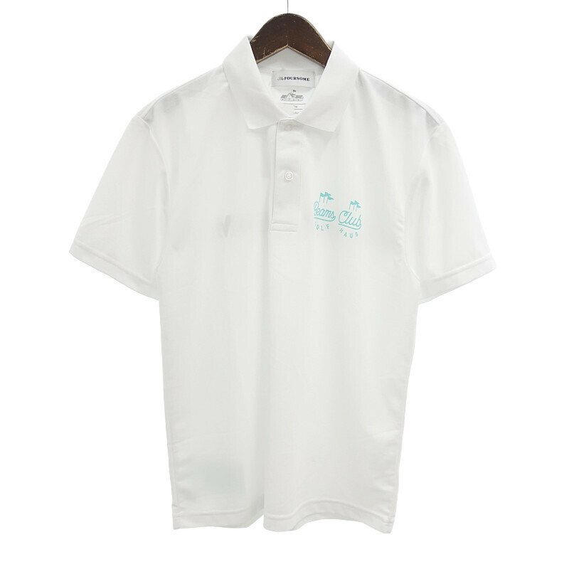 【特別価格】CLUBHAUS BEAMS GOLF 別注 THE FOUR SOME ポロシャツ Tシャツ ホワイト メンズ4