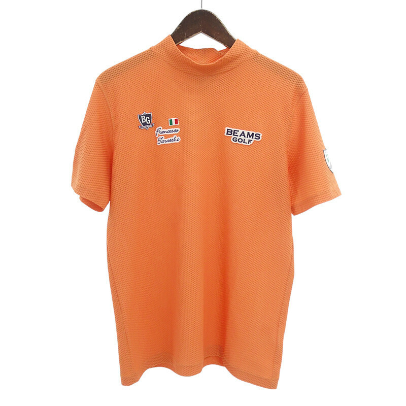 【特別価格】BEAMS GOLF PURPLE LABEL タラッティ プラスリッチ モックネック Tシャツ オレンジ メンズM