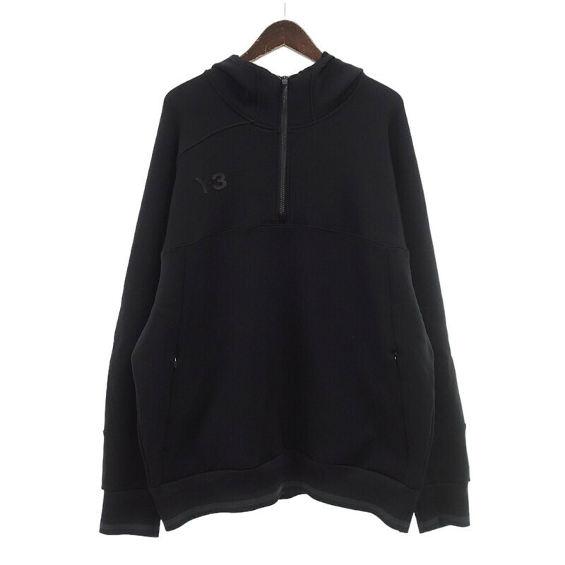 【特別価格】Y-3 HM5037 Track Hoodie ハーフジップ トラック パーカー ブラック メンズ2XL