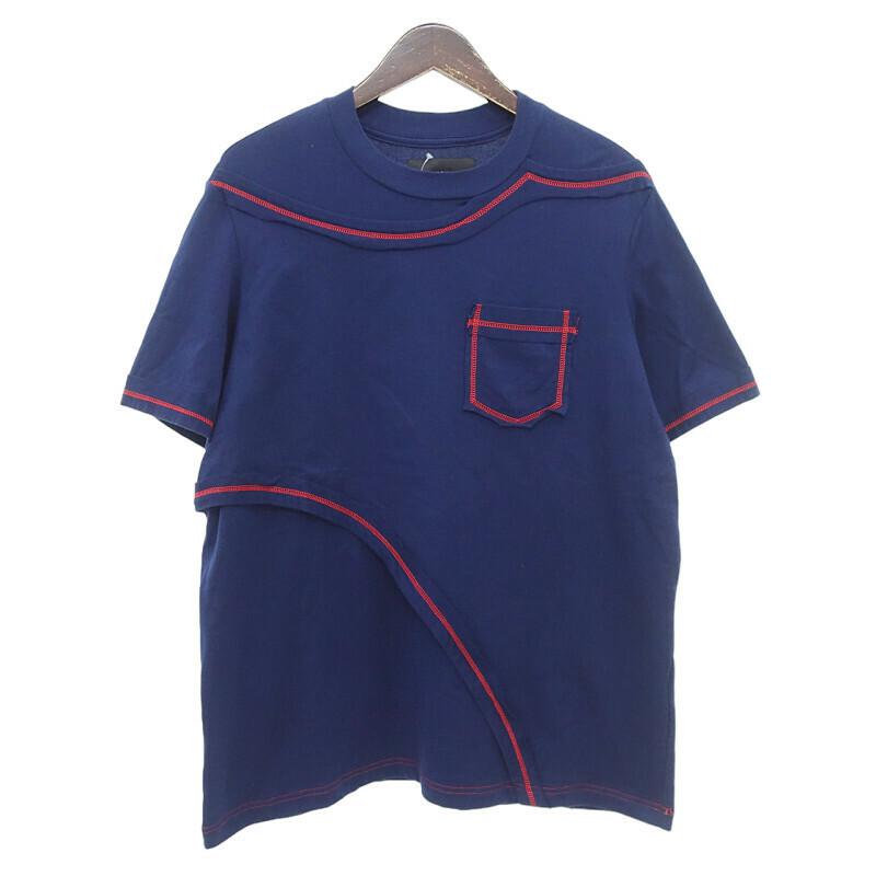 YUKI HASHIMOTO 21SS CONTRAST LAYERED コントラスト レイヤード Tシャツ ネイビー メンズS