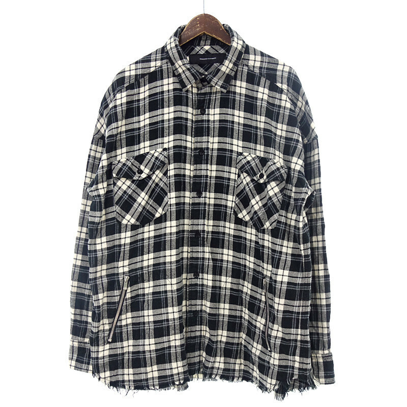 【PRICE DOWN】RESOUND CLOTHING OVER FLANNEL CHECK SHIRTS フランネル チェック シャツ ブラック系 メンズ3