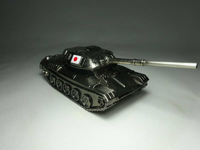 京都6☆桂駐とん地 創立第25周年記念 74式戦車 模型 全長16cm程度 中古品 置物 箱有 現状品