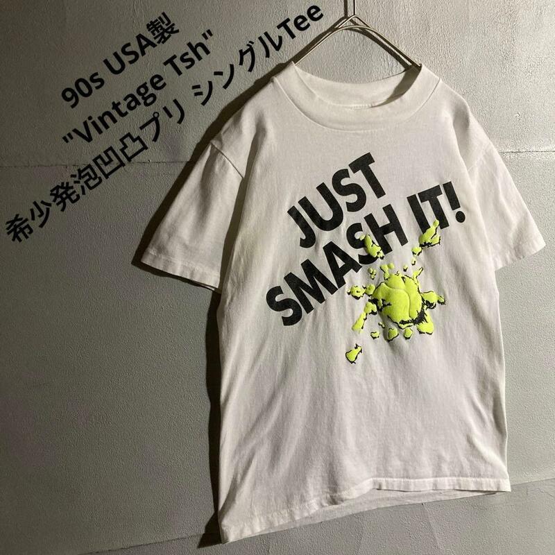 USA製 90s 80s ヴィンテージT 白Tシャツ シングルステッチ D457