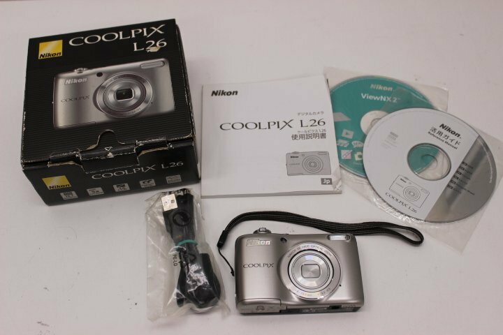 ○Nikon デジタルカメラ COOLPIX L26【動作保証出品】 デジカメ ニコン 単三乾電池2本使用 コンデジ