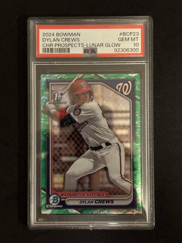 【PSA10】2024 Topps Bowman Chrome Baseball Dylan Crews Lunar Glow Refractor