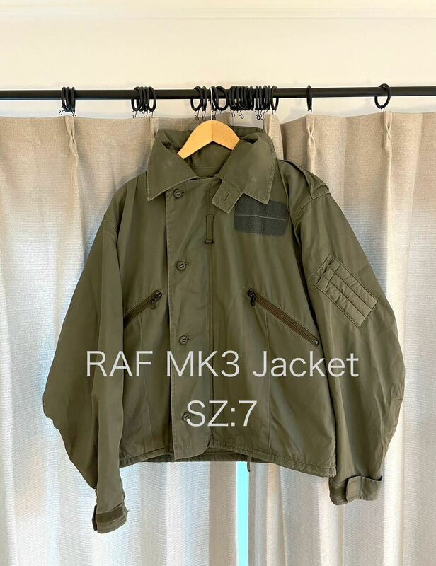 実物Royal Air Force MK-3 フライト ジャケット size 7 RAF イギリス軍 MK-4 英国空軍PCS ベンタイルMA-1 コールドウェザーECWCSビンテージ