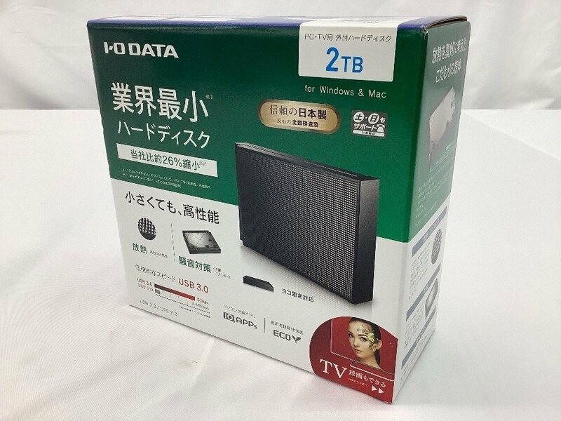 I・O DETA 録画用ハードディスク/2TB HDCZ-UT2K 箱破れ有 未使用品 ACB