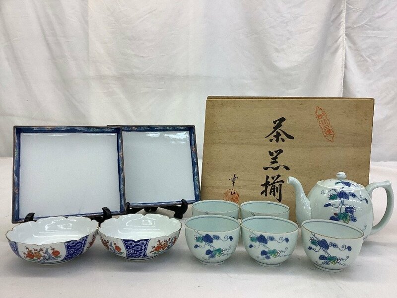 有田焼 華山・西山 和食器 まとめ/茶器揃え など 皿立て付属なし 中古品 ACB