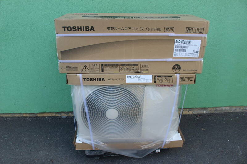 東芝 TOSHIBA RAS-C225P-W [プラズマ空清搭載エアコン (6畳・単相100V) グランホワイト 大清快] 未使用に近い 操作未確認品