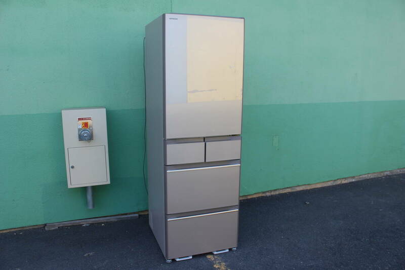 日立 HITACHI 冷蔵庫 （470L・右開き） 5ドア HWSシリーズ クリスタルシャンパン R-HWS47R XN 2021年製 展示デモ品