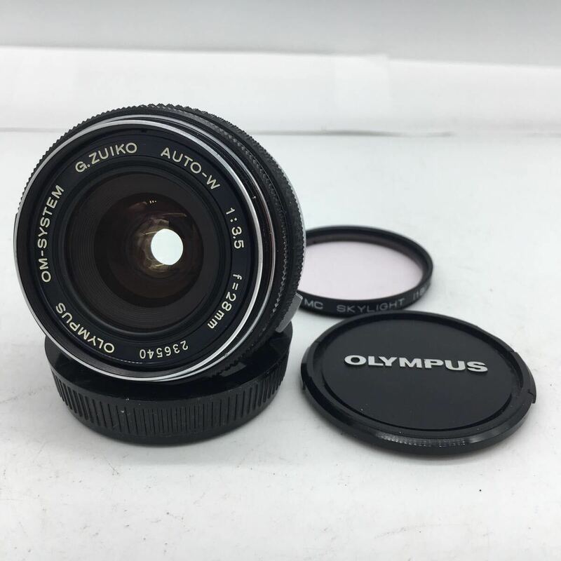 美品 OLYMPUS オリンパス レンズ OM-SYSTEM G.ZUIKO AUTO-W 1:3.5 f=28mm Lens 現状品