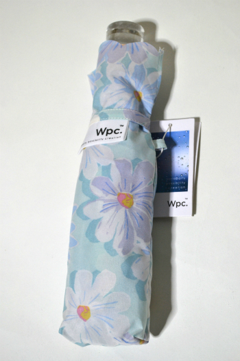 新品 wpc ブロッサム ミニ 折りたたみ傘 50cm ブルー レディース 花柄 UVカット 雨傘 日傘 晴雨兼用 熱中症対策 紫外線対策 未使用 即決