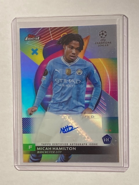 2023-24 Topps Finest UEFA Club Competitions Autographs Micah Hamilton マイカ・ハミルトン 直筆サインカード #2