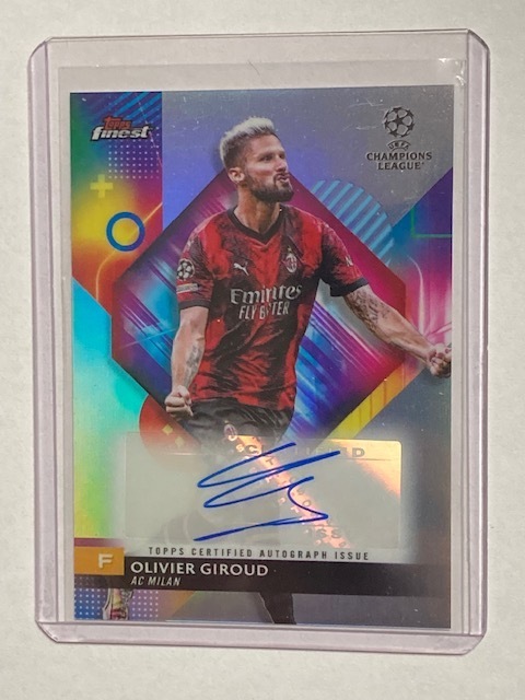 2023-24 Topps Finest UEFA Club Competitions Autographs Olivier Giroud オリヴィエ・ジルー 直筆サインカード #1