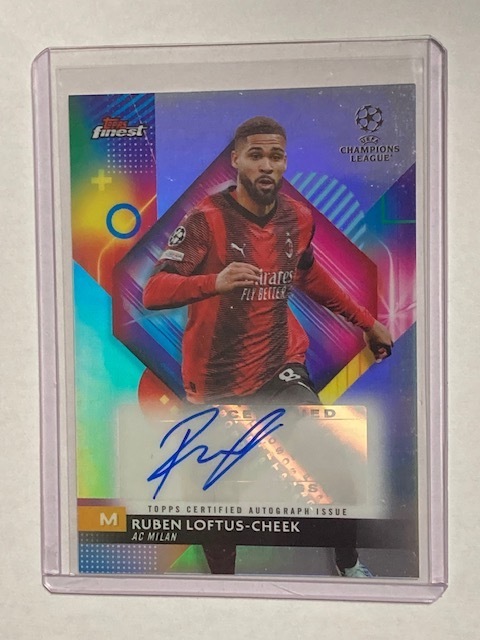 2023-24 Topps Finest UEFA Club Competitions Autographs Ruben Loftus-Cheek ルーベン・ロフタス＝チーク 直筆サインカード #1