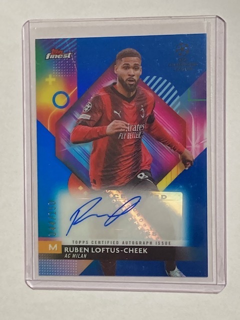 2023-24 Topps Finest UEFA Club Competitions Blue Auto Ruben Loftus-Cheek /150 ロフタス＝チーク 直筆サインカード