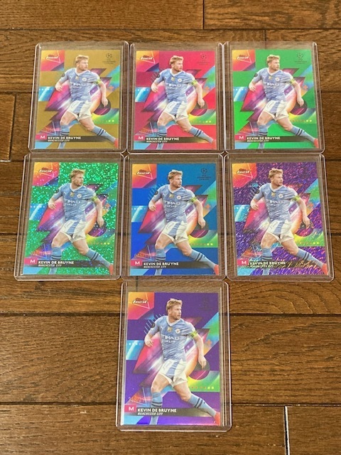 2023-24 Topps Finest UEFA Club Competitions Kevin De Bruyne ケヴィン・デ・ブライネ シリアル入りカード ７枚セット 