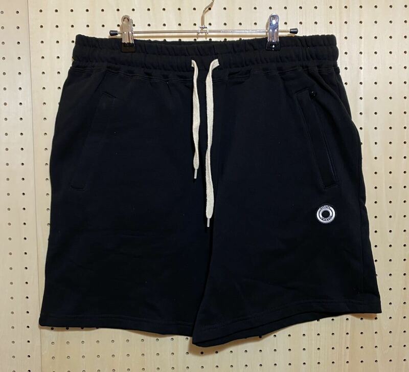 【L】美USED EXAMPLE Sweat Short Pants Black イグザンプル スウェット ショート パンツ ブラック ハーフパンツ ストリート F694