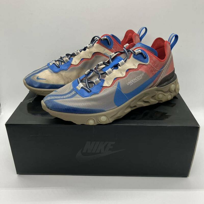 【27cm】 UNDERCOVER NIKE REACT ELEMENT 87 BLUE JUN TAKAHASHI アンダーカバー ナイキ リアクト エレメント 高橋盾 (BQ2718-200) F758