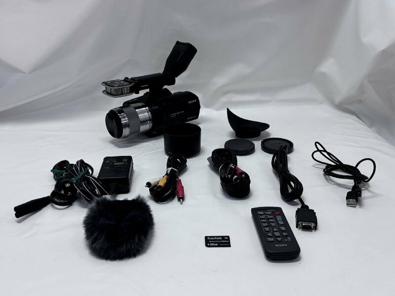 【中古】SONY レンズ交換式デジタルHDビデオカメラレコーダー NEX-VG30＋F1.8 OSS SEL50F18